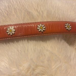 Pink Coach daisy dog collar 8.5”-10.5”